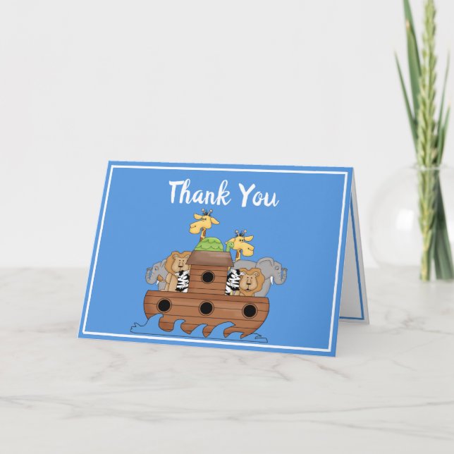 Noahs Ark Thank You  Note Card (Front)