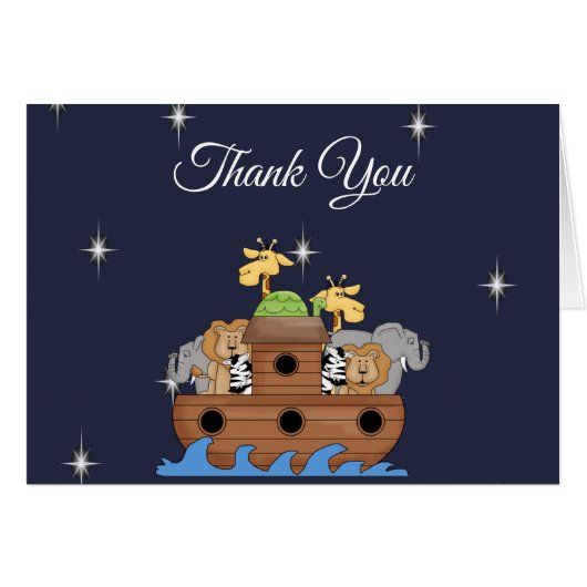 Noah's Ark Thank You Notes (Front Horizontal)