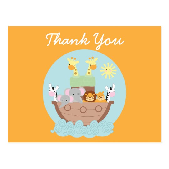 Noah's Ark Thank You Postcard | Zazzle.com