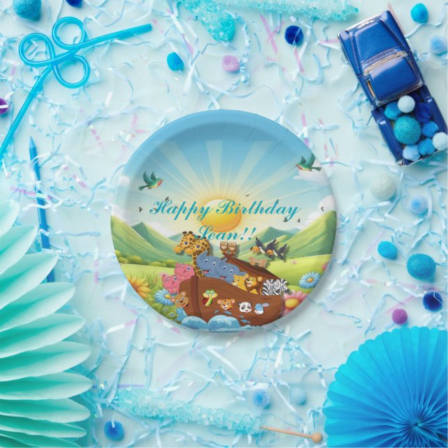 Noah's Ark Theme Paper Plates (Party)