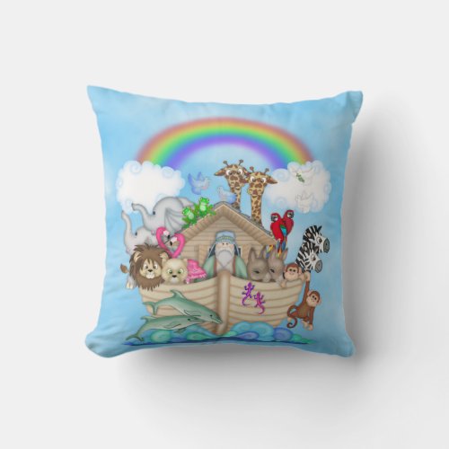 Noahs Ark Themed Pillow