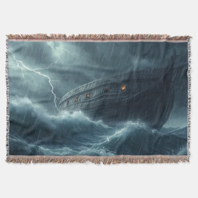  “Noah's Ark: Throw Blanket” Throw Blanket (Front)