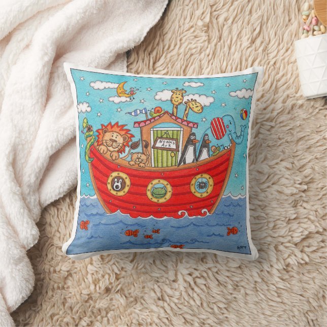 Noah's Ark  Throw Pillow (Blanket)