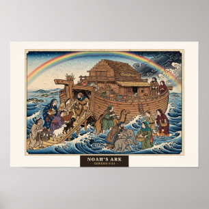 Noah's Ark — Ukiyo-e Poster