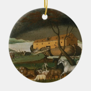 Noah's Ark vintage religious painting ornament