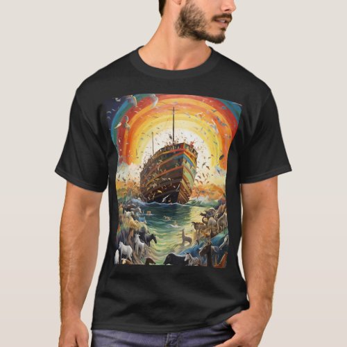 Noahs Ark Watercolor T_Shirt