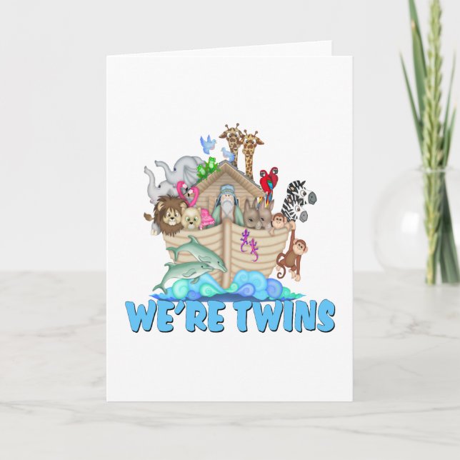 Noah's Ark We're Twins Announcement (Front)