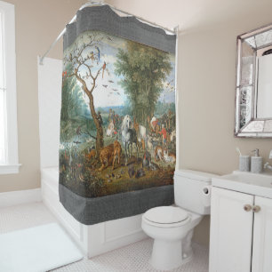 Noahs' Ark Wildlife Animal Bible Shower Curtain