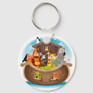 Noah's Ark With Jungle Animals Keychain
