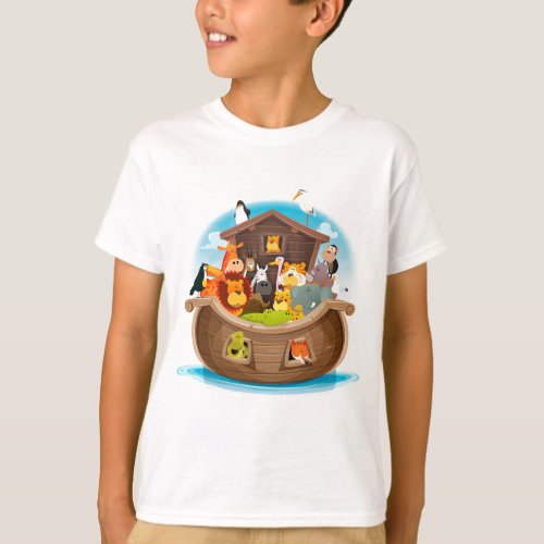 Noahs Ark With Jungle Animals T_Shirt