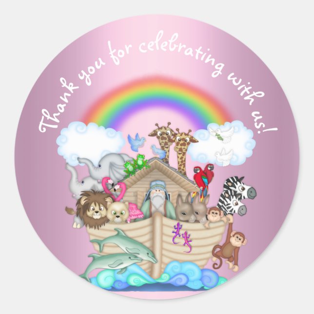 NOAHS ARK ZOO ANIMAL CHILDRENS STICKER (Front)