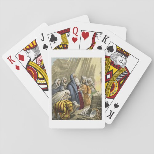 Noahs Sacrifice on Leaving the Ark from a bible Playing Cards