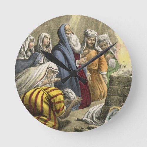 Noahs Sacrifice on Leaving the Ark from a bible Round Clock