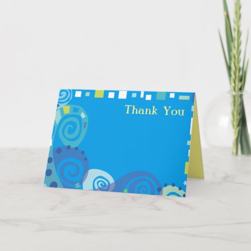 NOAHS WAVES Bar Bat Mitzvah Thank You Card