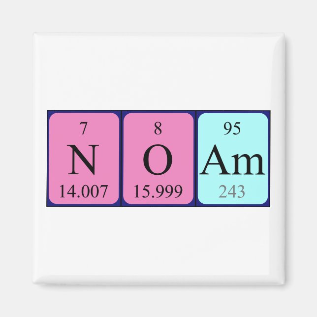 Noam periodic table name magnet (Front)