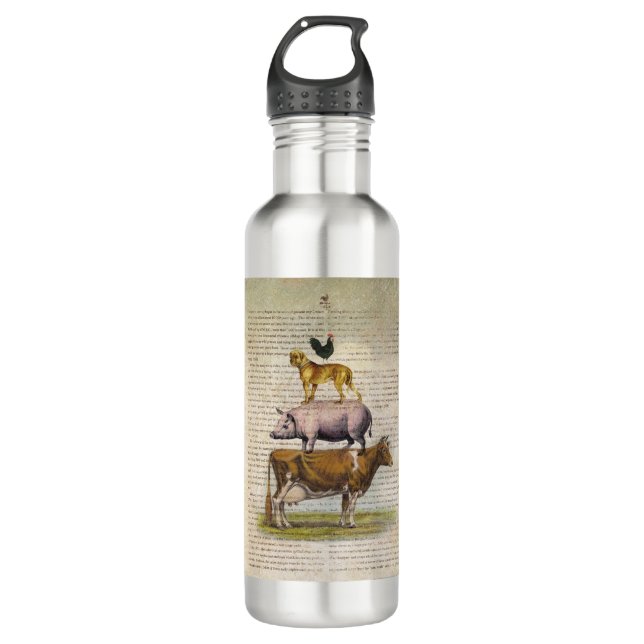 NOB10 Farm Stand A1.tif Stainless Steel Water Bottle (Front)