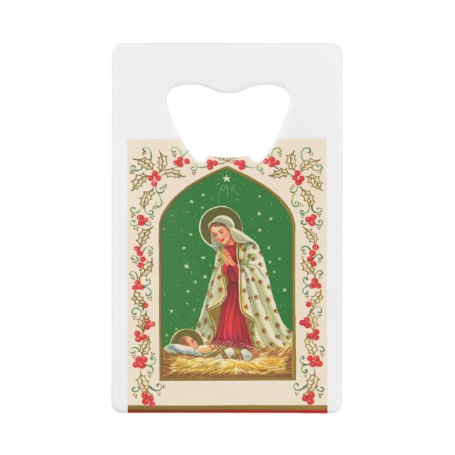 NOB165 Mary and Baby Jesus.tif Credit Card Bottle Opener (Front)