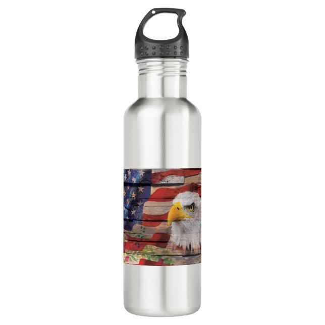 NOB61 Flag 4.tif Stainless Steel Water Bottle (Front)