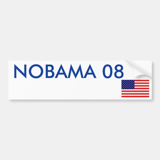 NOBAMA 08 BUMPER STICKER (Front)
