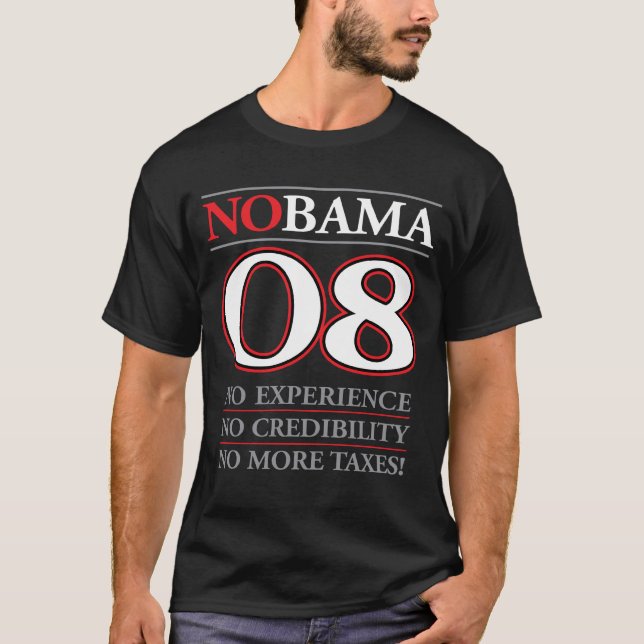 NOBAMA 08 - No Obama T-Shirt (Front)