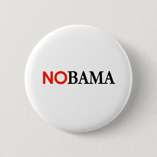 NOBAMA / ANTI-OBAMA - Customized Pinback Button (Front)