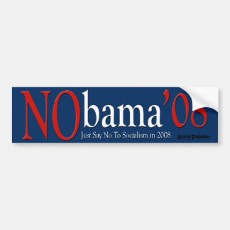 NObama Blue Background Bumper Sticker