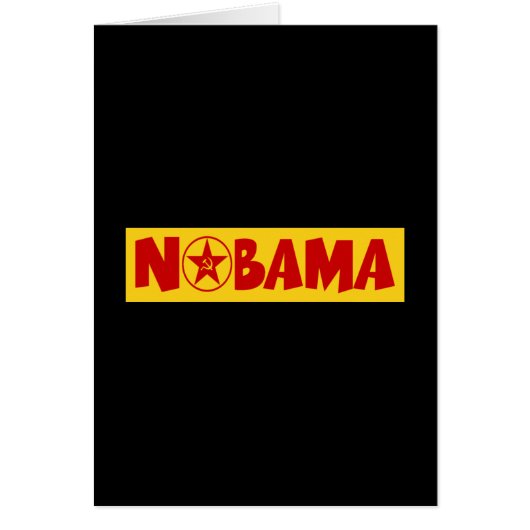 Nobama,communist Obama Cards (Front)
