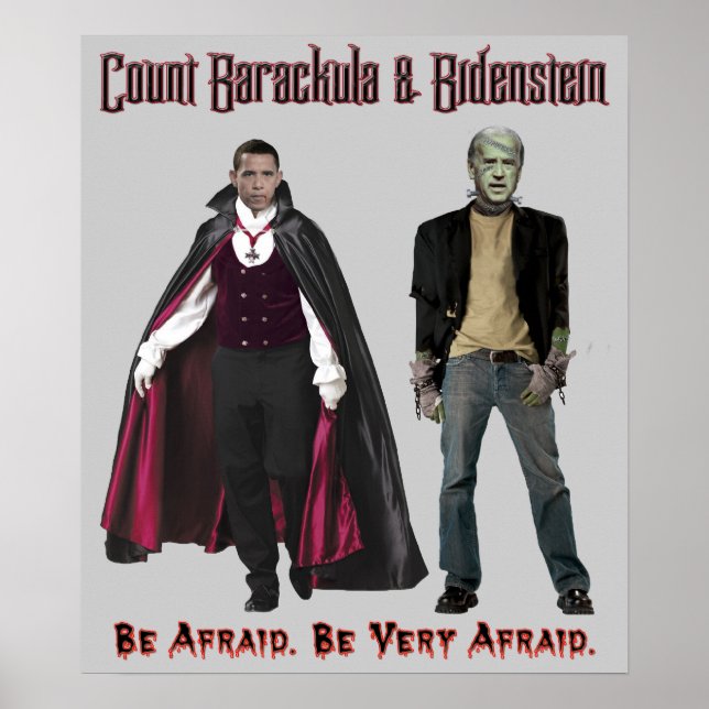 Nobama Halloween - Barackula & Bidenstein Poster (Front)