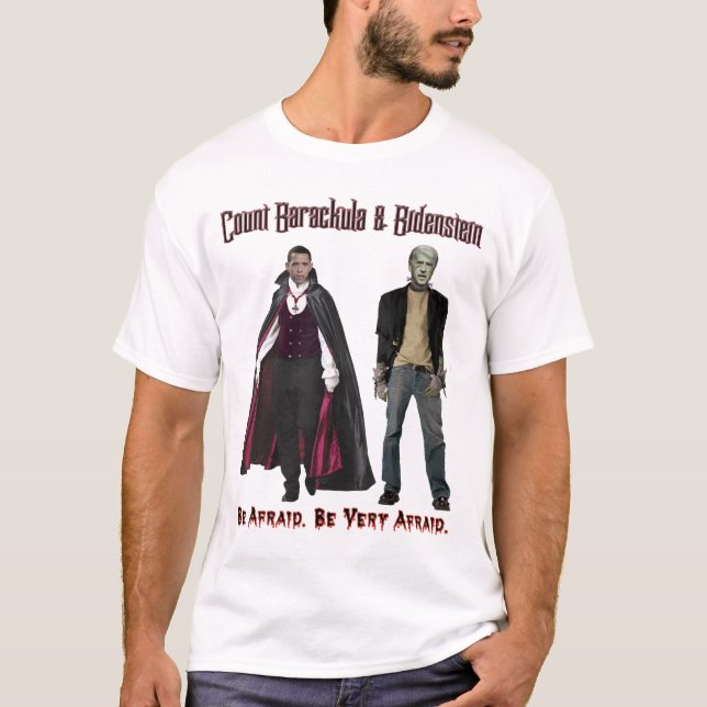Nobama Halloween - Barackula & Bidenstein T-Shirt (Front)