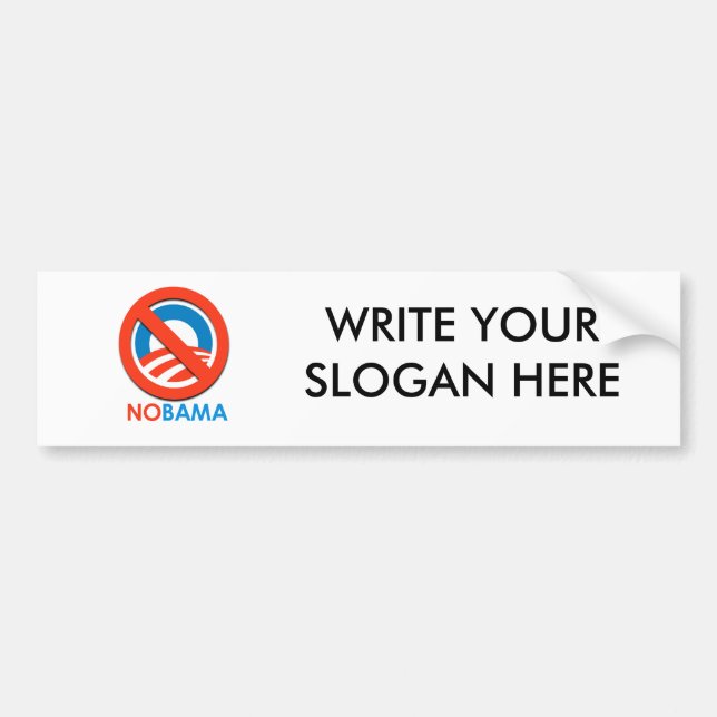 NOBAMA / NO OBAMA BUMPER STICKER (Front)