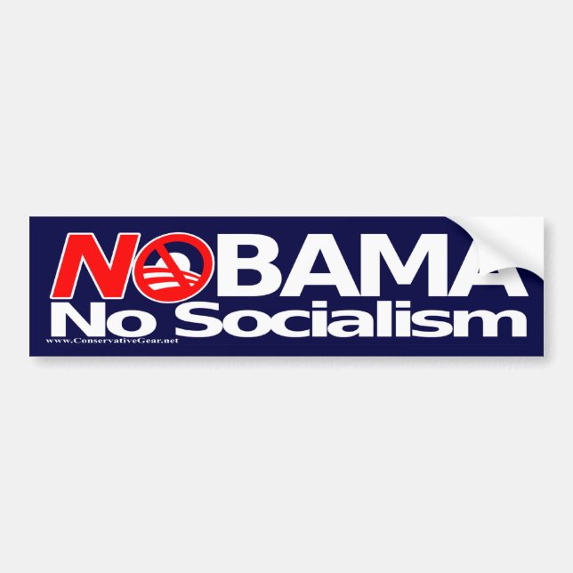 NObama, No Socialism Bumper Sticker (Front)