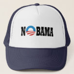 Nobama Trucker Hat<br><div class="desc">Nobama or no obama is a humorous political expression for voters against obama in the president election 2012. An anti obama slogan is a funny gift idea for friends and family.</div>