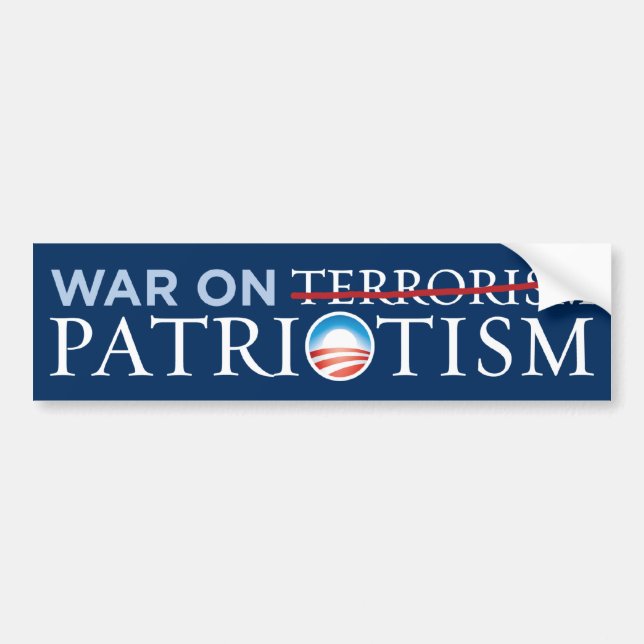 Nobama - War On Patriotism Bumper Sticker (Front)