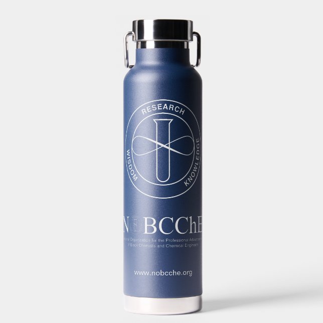 NOBCChE White Logo Insulated Water Bottle (Front)