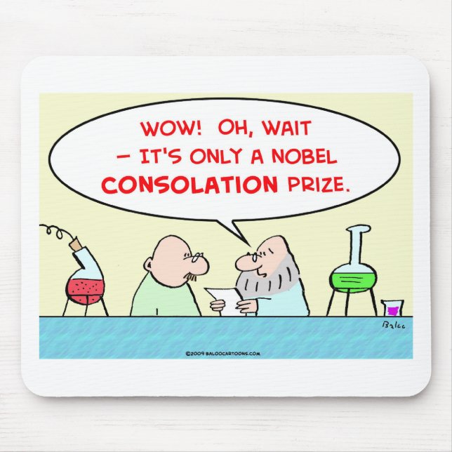 nobel consolation prize scientists laboratory mouse pad (Front)