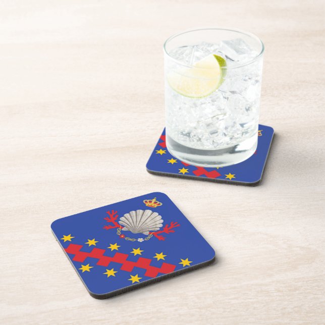 Nobile Contrada del Nicchio (Seashell) Beverage Coaster (Right Side)