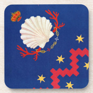 Nobile Contrada del Nicchio (Seashell) Palio Beverage Coaster