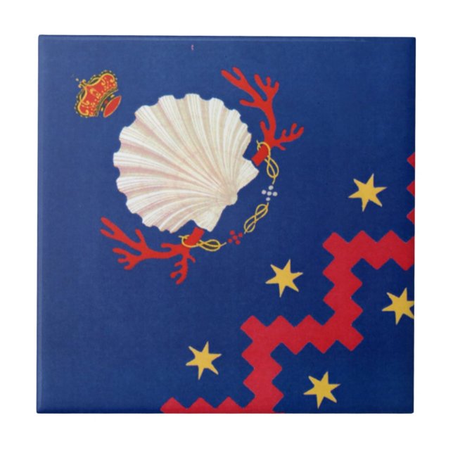 Nobile Contrada del Nicchio (Seashell) Palio Ceramic Tile (Front)