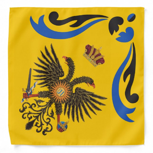 Nobile Contrada dell Aquila (Eagle) Palio di Siena Bandana (Front)