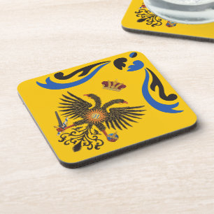Nobile Contrada dell'Aquila Palio di Siena (Eagle) Beverage Coaster