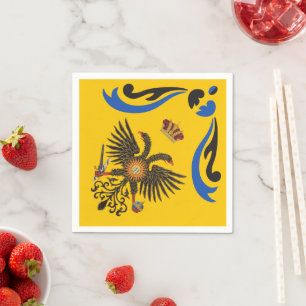 Nobile Contrada dell'Aquila Palio di Siena (Eagle) Napkins