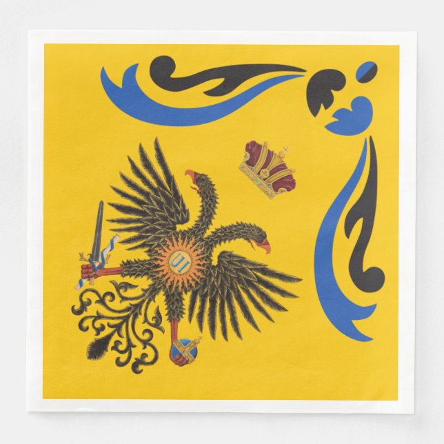 Nobile Contrada dell'Aquila Palio di Siena (Eagle) Paper Dinner Napkins (Front)