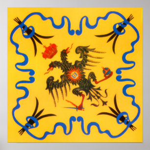 Nobile Contrada dell'Aquila Palio di Siena (Eagle) Poster