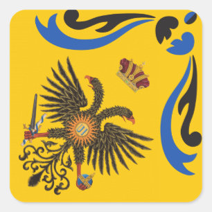 Nobile Contrada dell'Aquila Palio di Siena (Eagle) Square Sticker