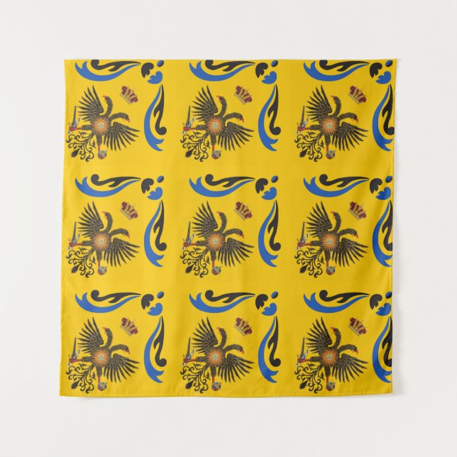 Nobile Contrada dell'Aquila Palio di Siena (Eagle) Tapestry (Front)