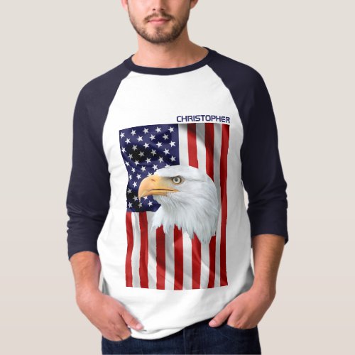 Noble American Eagle The USA Flag Patriotic T_Shirt