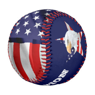 Noble Bald Eagle, The American Flag, Star Baseball