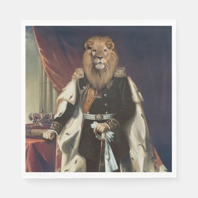 Noble Beasts - Dandy Lion Napkins (Front)