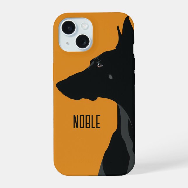 Noble Black Doberman Iphone Case (Back)