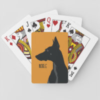 Noble Black Doberman Playing Cards